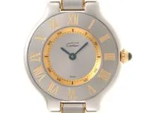 Cartier　カルティエ　時計　マスト21SM　W10073R6　レディース　クオーツ　SS/GP　シルバー文字盤【431】2148103782824