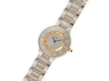 Cartier　カルティエ　時計　マスト21SM　W10073R6　レディース　クオーツ　SS/GP　シルバー文字盤【431】2148103782824