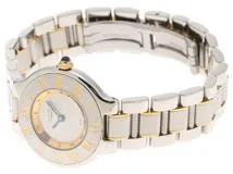 Cartier　カルティエ　時計　マスト21SM　W10073R6　レディース　クオーツ　SS/GP　シルバー文字盤【431】2148103782824