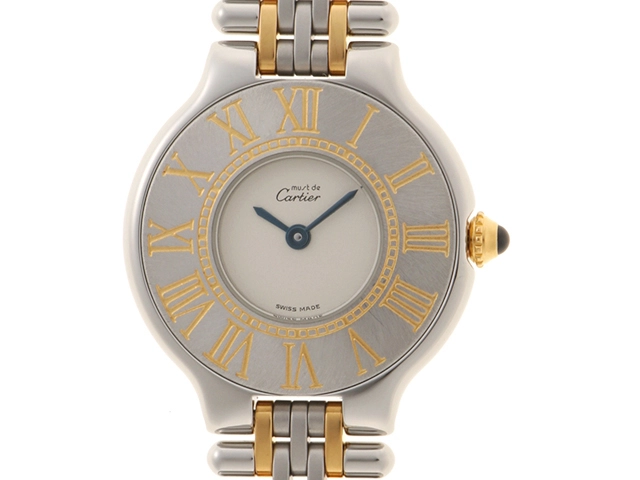 Cartier　カルティエ　時計　マスト21SM　W10051F4　クォーツ　レディース　ステンレス/GP　SS/GP　2148103782831【207】