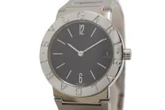 BVLGARI ブルガリ ブルガリブルガリ BB30SS SS ステンレススチール ブラック文字盤 ロゴナシ 【460】2148103782893