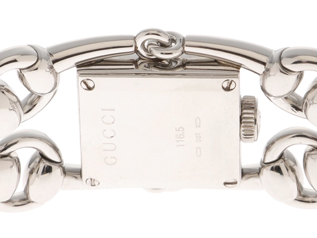 GUCCI グッチ　レディース クオーツ　シニョーリア 116.5 YA116502 ブルーシェル文字盤 SS【472】HK