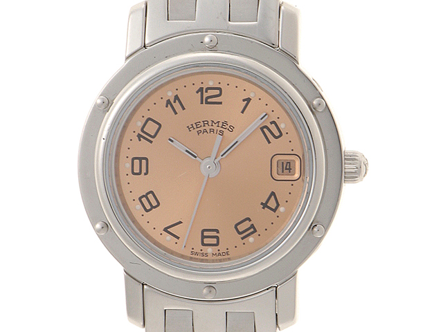 HERMES クリッパー Qz PinkDial CL4.210 019
