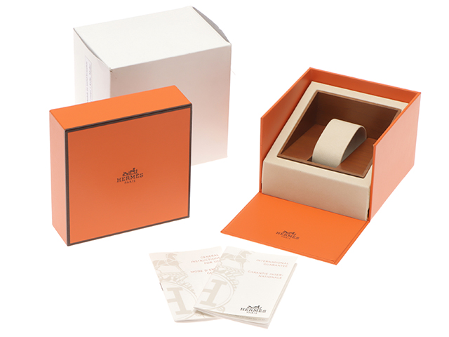 HERMES エルメス クリッパー クォーツ レディース SS ホワイト