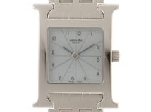 HERMES　エルメス　時計　Hウォッチ　HH1.210　ライトブルー文字盤　SS　クォーツ　レディース　M
