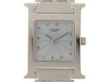 HERMES　エルメス　時計　Hウォッチ　HH1.210　ライトブルー文字盤　SS　クォーツ　レディース　M