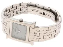 HERMES　エルメス　時計　Hウォッチ　HH1.210　ライトブルー文字盤　SS　クォーツ　レディース　M
