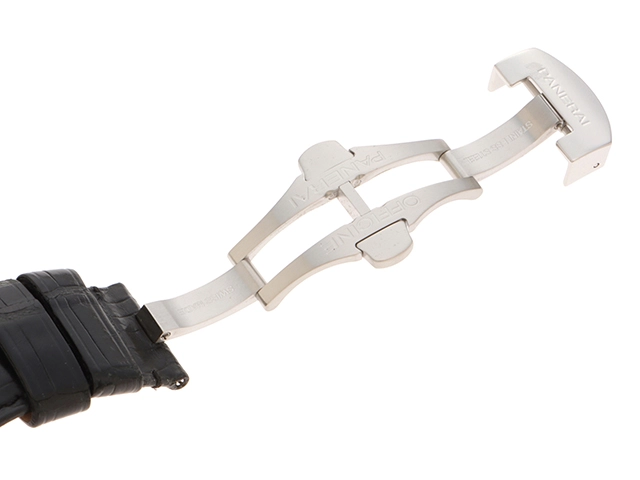 H番 PANERAI パネライ 時計 ルミノール マリーナ 44mm ブラック文字盤 SS/クロコダイルレザー 自動巻き メンズ M