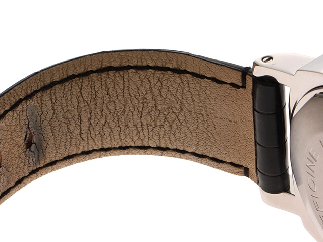 H番 PANERAI パネライ 時計 ルミノール マリーナ 44mm ブラック文字盤 SS/クロコダイルレザー 自動巻き メンズ M