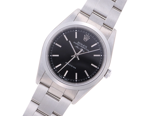 ROLEX ロレックス 腕時計 エアキング 14000M ゴルゴ13 アニバーサリーモデル  ブラック文字盤 ステンレススチール 2148103783999【430】