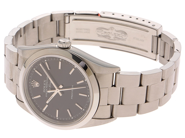 ROLEX ロレックス 腕時計 エアキング 14000M ゴルゴ13 アニバーサリーモデル  ブラック文字盤 ステンレススチール 2148103783999【430】