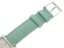 TIFFANY&CO　ティファ二―　時計　1837メイカーズ スクエア　67460375　シルバー文字盤　ステンレススチール/クロコダイルレザー　クォーツ　レディース