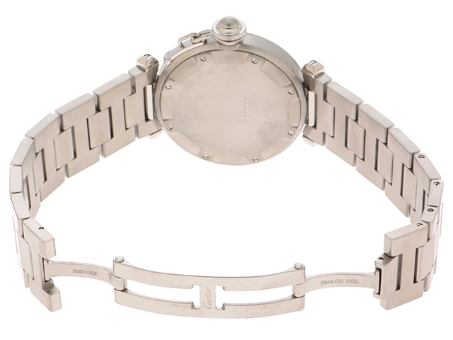 Cartier カルティエ　男女兼用 オートマチック　パシャC W31015M7 初期型 ホワイト文字盤 SS【472】HK