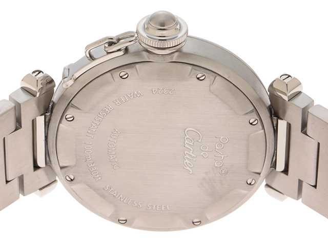 Cartier カルティエ　男女兼用 オートマチック　パシャC W31015M7 初期型 ホワイト文字盤 SS【472】HK