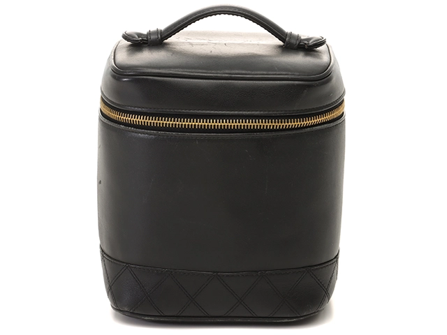CHANEL シャネル ビコローレ 縦型バニティ ブラック／GP