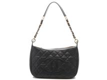 CHANEL　シャネル　マトラッセ　チェーンショルダー　ブラック　ゴールド金具　 キャビア【432】2148103785146