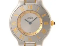 Cartier　カルティエ　時計　マスト21　ヴァンティアン　W10072R6　レディース　クオーツ　SS/GP　シルバー文字盤【431】2148103785672