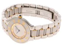 Cartier　カルティエ　時計　マスト21　ヴァンティアン　W10072R6　レディース　クオーツ　SS/GP　シルバー文字盤【431】2148103785672