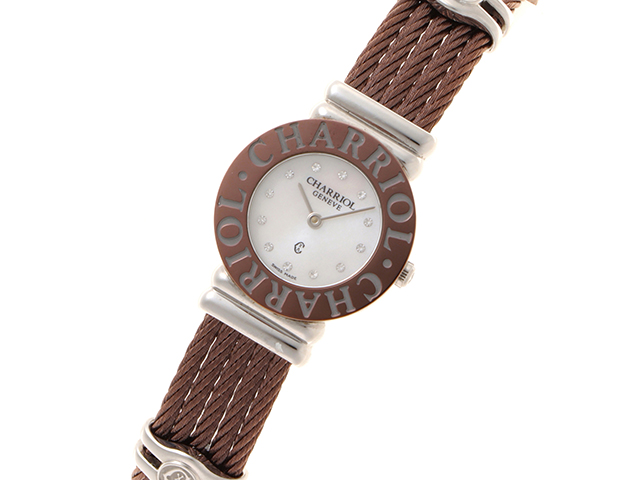 CHARRIOL シャリオール サントロペ 028/2 ホワイトシェル文字盤