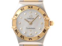 OMEGA　オメガ　コンステレーション22.5MM　YG/SS　シェル文字盤　女性用クオーツ時計【473】