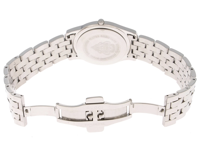 GUCCI グッチ Gクラス 5500M SS ステンレススチール ブラック文字盤 11Pダイヤ クォーツ 【460】2148103786068