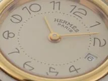 HERMES　エルメス　プロフィール　アイボリー文字盤　ステンレススチール/GP　クオーツ　レディース時計　2148103786167【207】