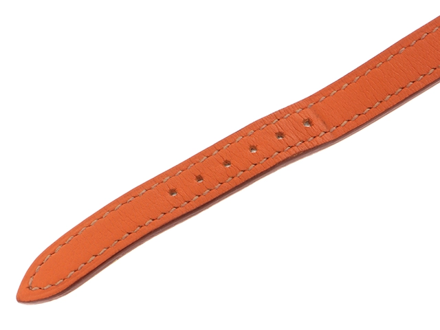 HERMES エルメス 時計 ケープコッド ドゥゾーン Wトゥール CC3.210 シルバー文字盤 SS/カーフレザー クォーツ レディース M