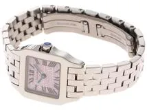 Cartier カルティエ　レディース クオーツ　サントスドゥモワゼルSM 2008年クリスマス2000本限定 W2510002 パープル文字盤 SS【472】HK