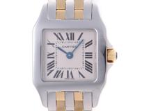 カルティエ　CARTIER　サントスドゥモワゼル　SM　W25066Z6　クォーツ　レディース　ステンレス・イエローゴールド　【432】