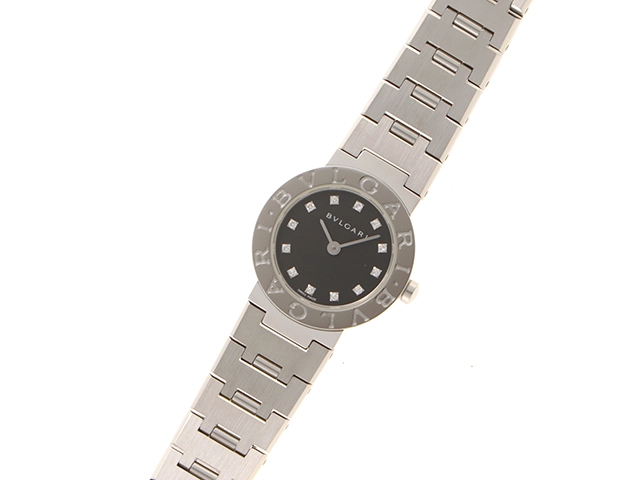 BVLGARI　ブルガリ　時計　ブルガリブルガリ　BB23SS　レディース　クオーツ　SS　黒文字盤　12Pダイヤインデックス【431】2148103786402