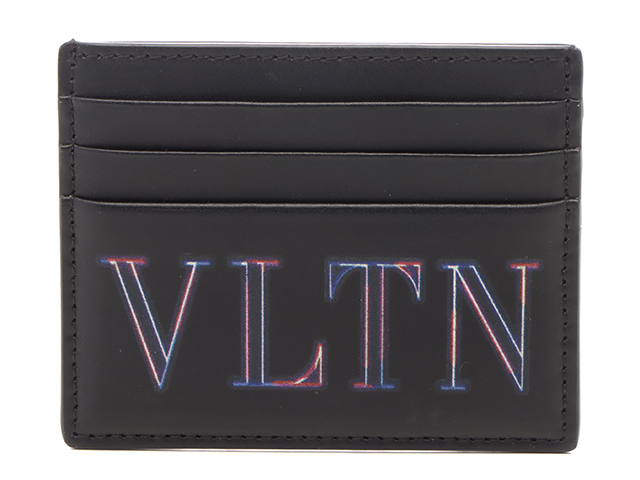 VALENTINO ヴァレンティノ VLTN カードケース ブラック カーフ VALENTINO ヴァレンティノ VLTN カードケース ブラック カーフ