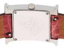 HERMES エルメス 腕時計 Hウォッチ HH1.210 ステンレス/アリゲーターベルト シルバー文字盤 クオーツ X刻印【472】SJ