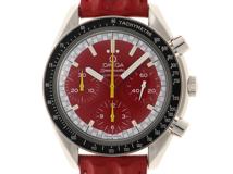 OMEGA オメガ 腕時計 スピードマスター レーシング シューマッハ 3810.61.41 ステンレス レッド文字盤 自動巻き【472】SJ