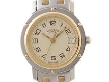 HERMES　エルメス　クリッパー・コンビ　CL4.220　ゴールドメッキ/ステンレス　女性用クオーツ時計【473】