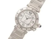 Cartier　カルティエ　時計　パシャ シータイマー　W31080M7　シルバー文字盤　SS　自動巻き　メンズ　M