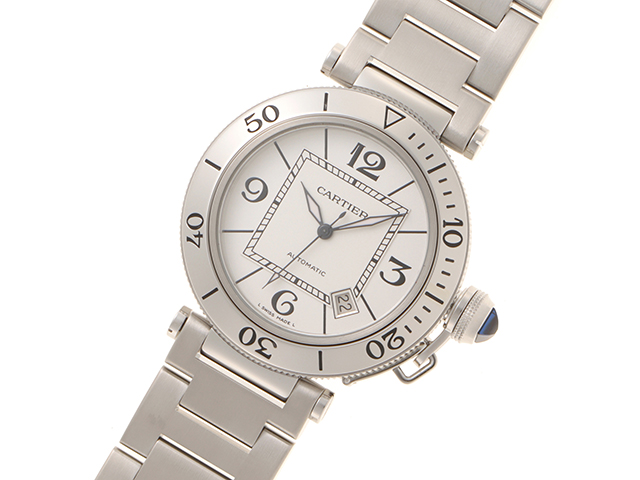 Cartier カルティエ 時計 パシャ シータイマー W31080M7 シルバー文字
