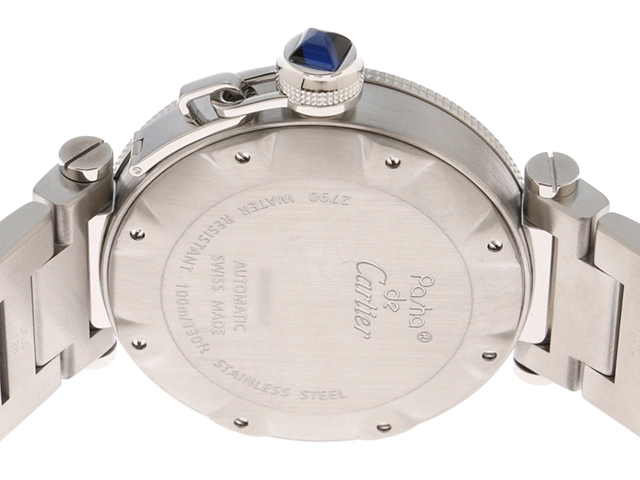 Cartier　カルティエ　時計　パシャ シータイマー　W31080M7　シルバー文字盤　SS　自動巻き　メンズ　M