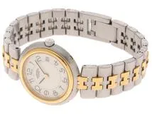 HERMES エルメス プロフィール GP/SS クオーツ レディース ホワイト