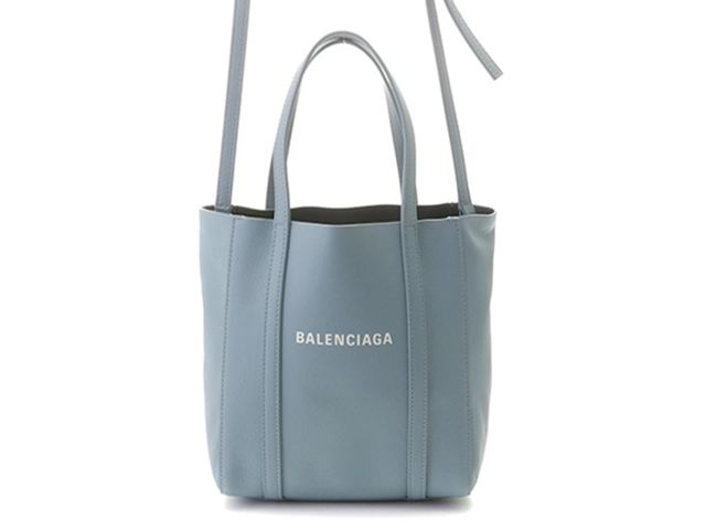 BALENCIAGA　バレンシアガ　エヴリデイトートＸＸＳ　ライトブルー　レザー　551815【431】2148103789090