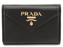 PRADA　プラダ　三つ折財布 ブラック　GP サフィアーノ　1MH021【431】2148103791468