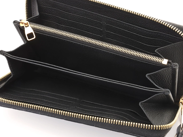 LOUIS VUITTON ルイヴィトン 　ジッピー・ウォレット モノグラム・アンプラント ノワール　M61864【431】2148103791574