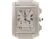 Cartier カルティエ　メンズ クオーツ　タンクフランセーズ クロノリフレックス W51001Q3 ホワイトローマン文字盤 SS【472】HK