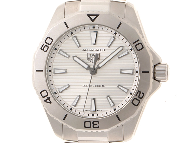TAG HEUER　タグホイヤー　アクアレーサー　プロフェッショナル２００　WBP1111.BA0627　シルバー文字盤　SS　クオーツ　メンズ時計  2148103791772【207】