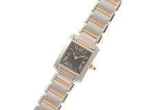 Cartier カルティエ　レディース クオーツ　タンクフランセーズSM 2009年X’mas アジア1200本限定 W5010001 ブラック文字盤 K18PG/SS【472】HK