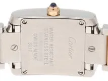 Cartier カルティエ　レディース クオーツ　タンクフランセーズSM 2009年X’mas アジア1200本限定 W5010001 ブラック文字盤 K18PG/SS【472】HK