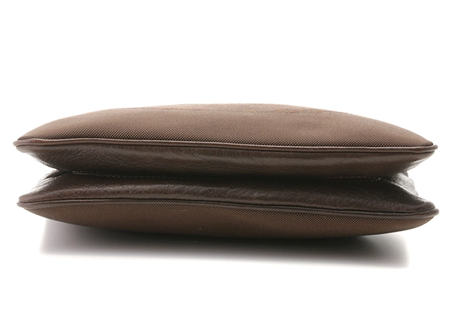 PRADA プラダ ロゴ ワンショルダー ダークブラウン キャンバス/レザー 1BH046【430】2148103793561