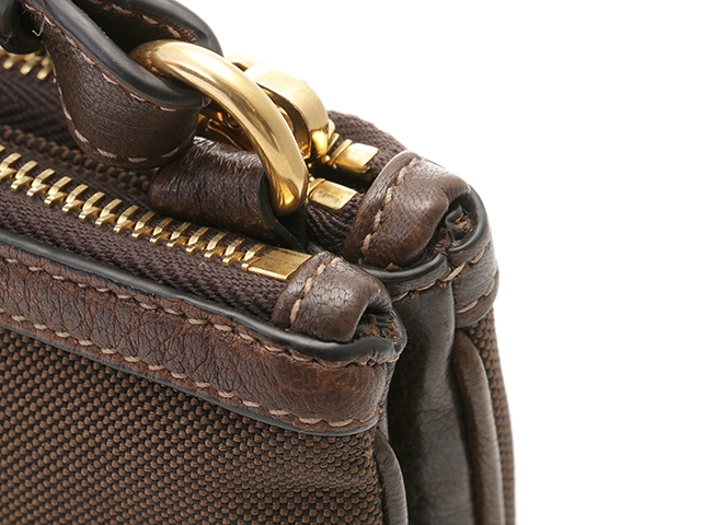 PRADA プラダ ロゴ ワンショルダー ダークブラウン キャンバス/レザー 1BH046【430】2148103793561