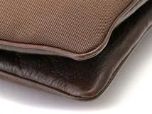 PRADA プラダ ロゴ ワンショルダー ダークブラウン キャンバス/レザー 1BH046【430】2148103793561