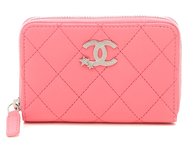 CHANEL　シャネル　マトラッセ  コインパース　ピンク/SV ラムスキン　AP3728【431】2148103793721