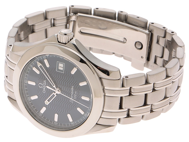 OMEGA　オメガ　時計　シーマスター 120Ｍ キャリバー1538　2511.81.00　メンズ　クオーツ　SS　ブルー文字盤【431】2148103794285